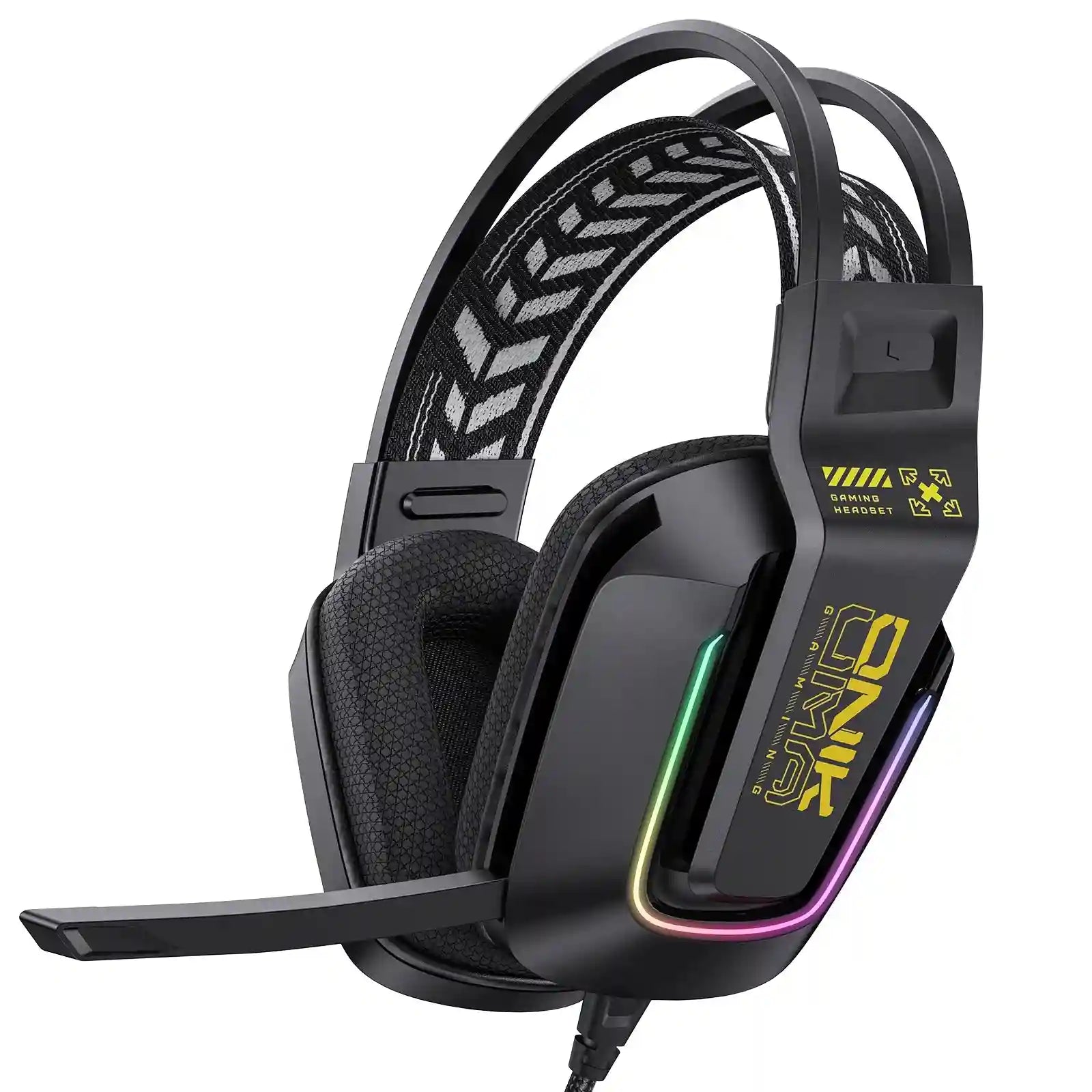 Tidesmit Wired Over-Ear Headphones with Stereo Bass and Microphone - Black Tidesmit