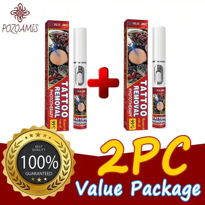 Tattoo Removal Cream - Painless Nano Laser Ink Eraser Treatment Scrubs Treatments 2 bottle Tidesmit