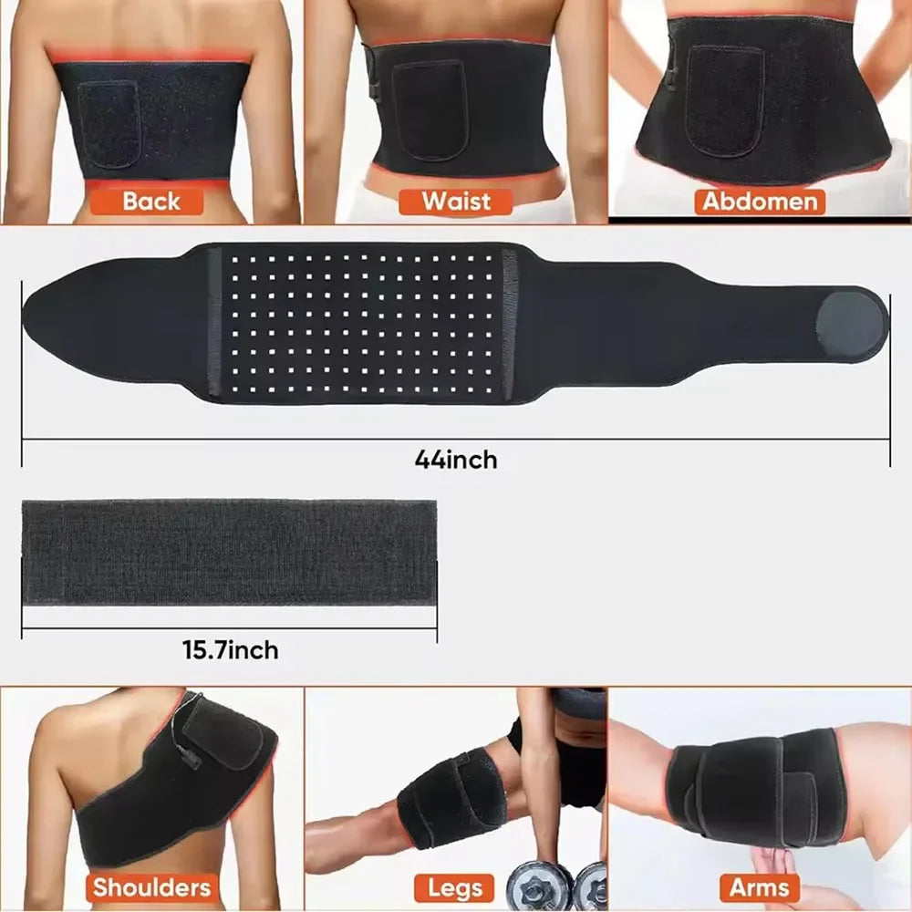 NEW Red ＆Infrared Light Therapy Belt 850nm 660nm LED Beauty Devices fo Wrap Burn Fat Face Wrap Slimming Waist Heat Pad Full Body