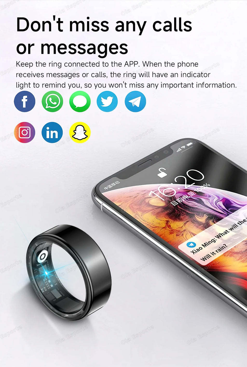 Newest Smart Ring Call Message Notification Hand Gestures Control Health Monitoring IP68 5ATM Waterproof Ring Men Women 2025 New