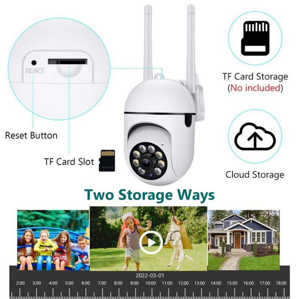 Wifi Surveillance Camera 8MP HD Wireless Security PTZ Camera AI Human Tracking Two-way Audio Color Night Vision Home IP Camera