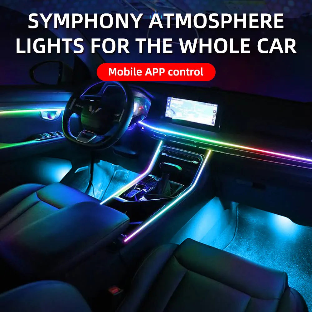 Car Ambient Lighting Kit | 213 Color LED Strip Interior by Tidesmit Tidesmit
