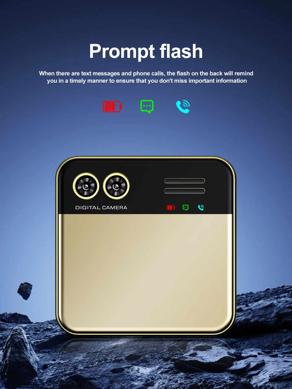 Low Price Sale SERVO AUAR11 2G GSM Rotate Screen Dual SIM Speed Dial Magic Voice Flashlight 2.4" Side Slider Square Cellphones