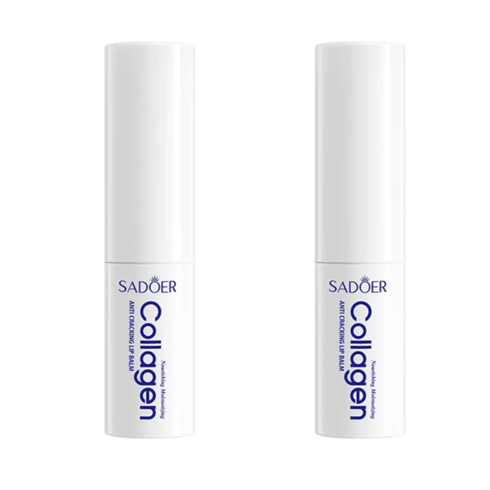 Moisturizing Lip Balm for Dry Lips - Hydrating Collagen Treatment Stick Lip Care 2pcs China Mainland Tidesmit