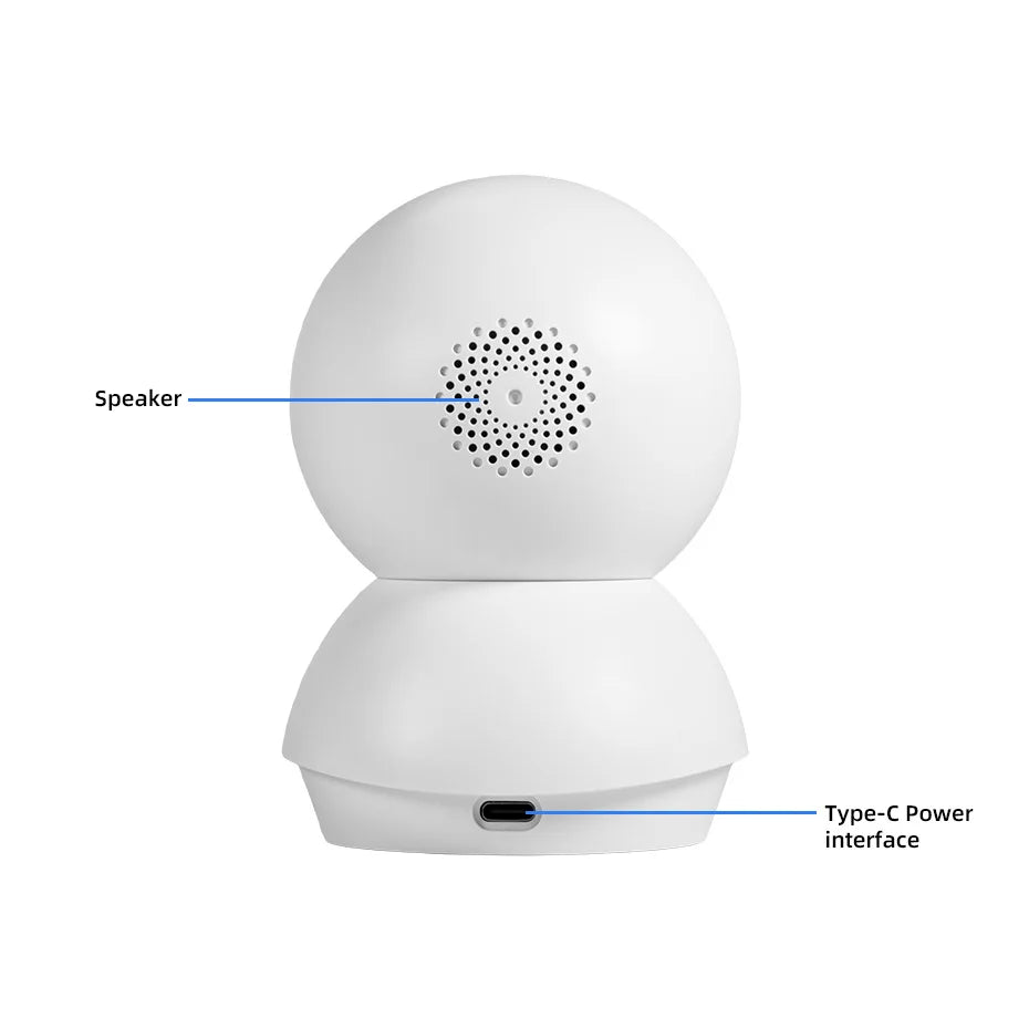 Fuers 5MP WiFi Camera Works With Tuya Smart Home Indoor Wireless IP Surveillance Camera AI Detect Security Baby Monitor