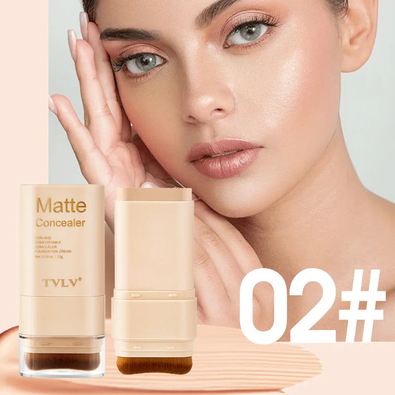 Tidesmit Eraser Double-Head Foundation Stick swatch showing nine-color waterproof non-clogging face makeup texture