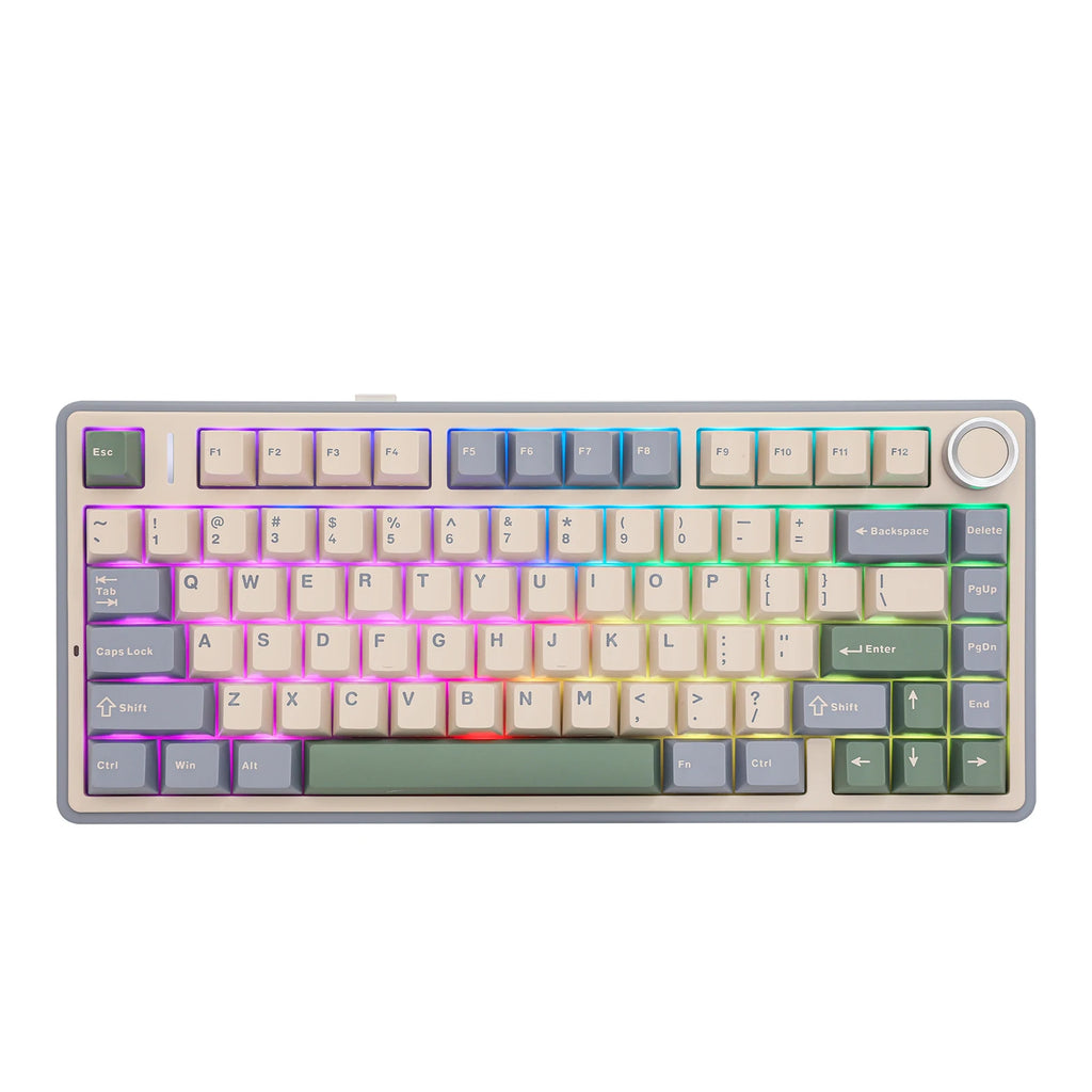 EPOMAKER x AULA F75 75% ANSI Hot-Swap Gasket Bluetooth 5.0/2.4G Wireless/Wired Mechanical Keyboard PBT Keycaps for Mac/Win