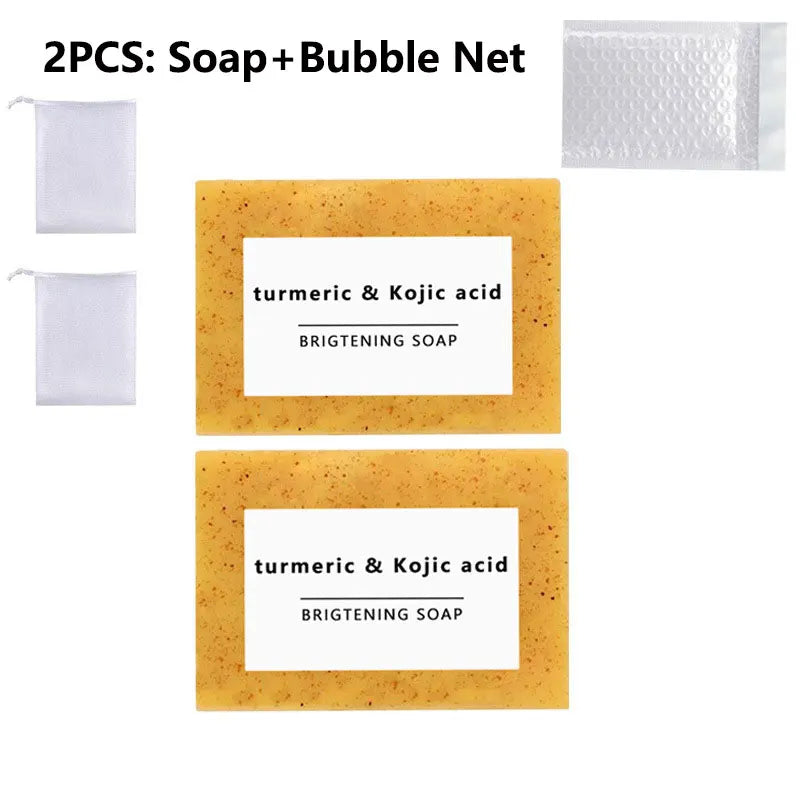 1PCS/2PCS/3PCS/5PCS Turmeric Soap Hand Made Face Soap Tender Skincare Beauty Body Cleaning Essential Oil Soap