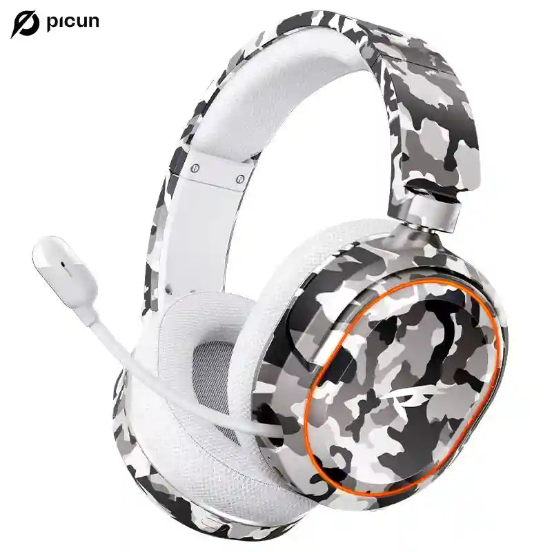 Wireless Gaming Headset: 2.4GHz Low Latency Over-Ear Headphones Gray Tidesmit