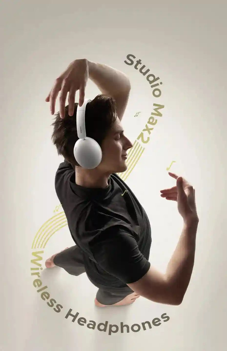 Wireless Over-Ear Headphones with 80H Playtime and Noise Cancellation Tidesmit