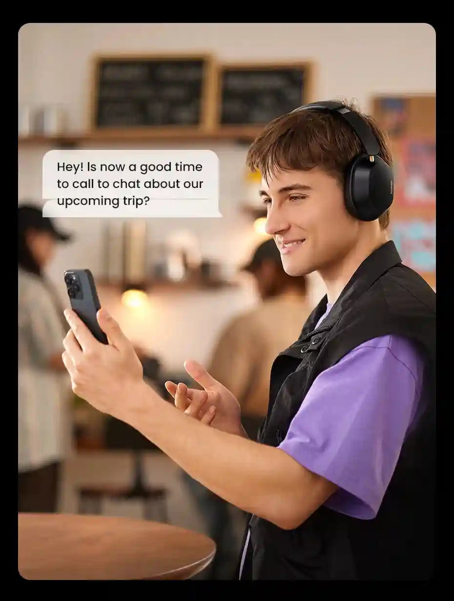 Wireless Headphones with Active Noise Cancellation - 75H Battery Life Tidesmit