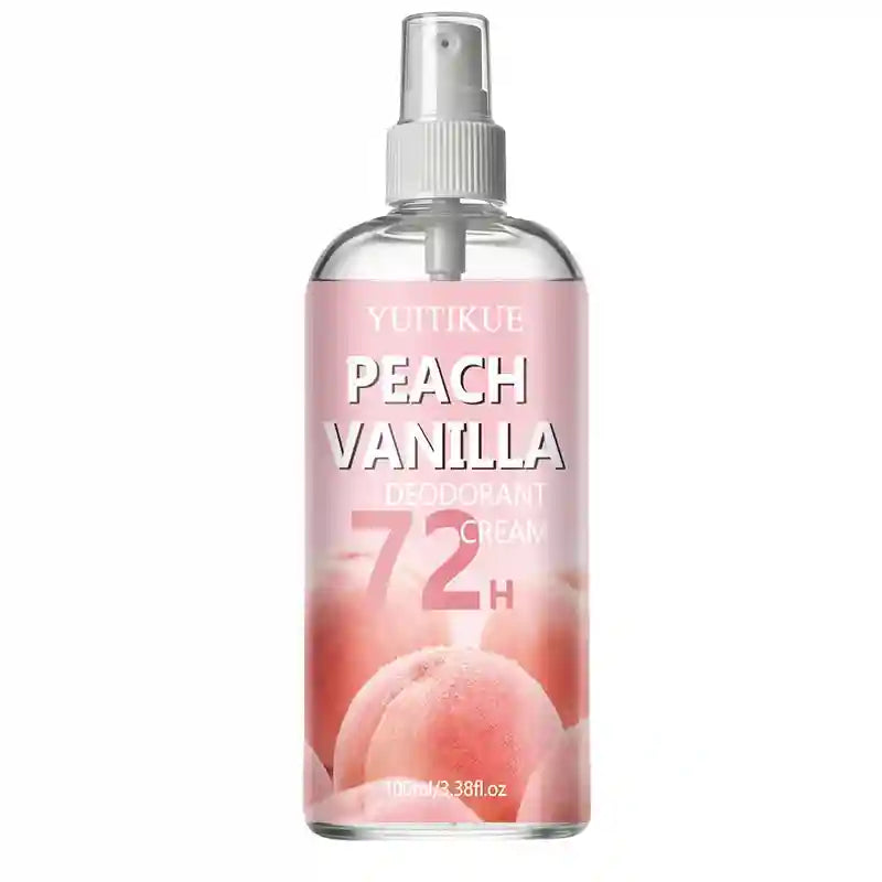 Tidesmit YUITIKUE Peach Vanilla Shoe Odor Eliminator spray for instant, long-lasting gentle fresh scent removal.