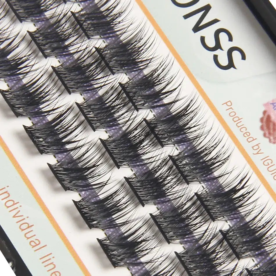 IGUIONSS Segmented False Eyelash Extension DIY Natural Individual Lash Makeup Tools Soft Easy to Operate Eyelashes False