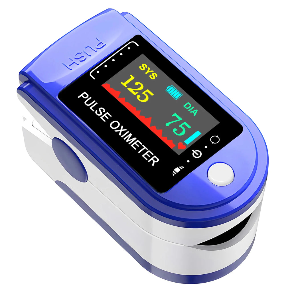 2 in 1 Digital Fingertip Pulse Oximeter & Blood Pressure Monitor Household OLED Screen Blood Oxygen Pressure Meter For Home Use