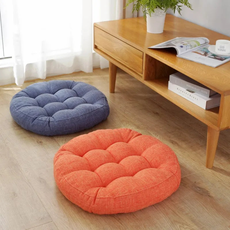 Inyahome Yoga Round Mat Pouf Seat Pillows Sofa Chair Bed Car Seat Pillows Cushions Floor Mat Meditation Pads for Dining Room
