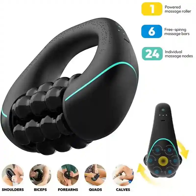 Electric Deep Tissue Massage Roller - 3-Speed Rechargeable Muscle Relief Massage Roller Tidesmit