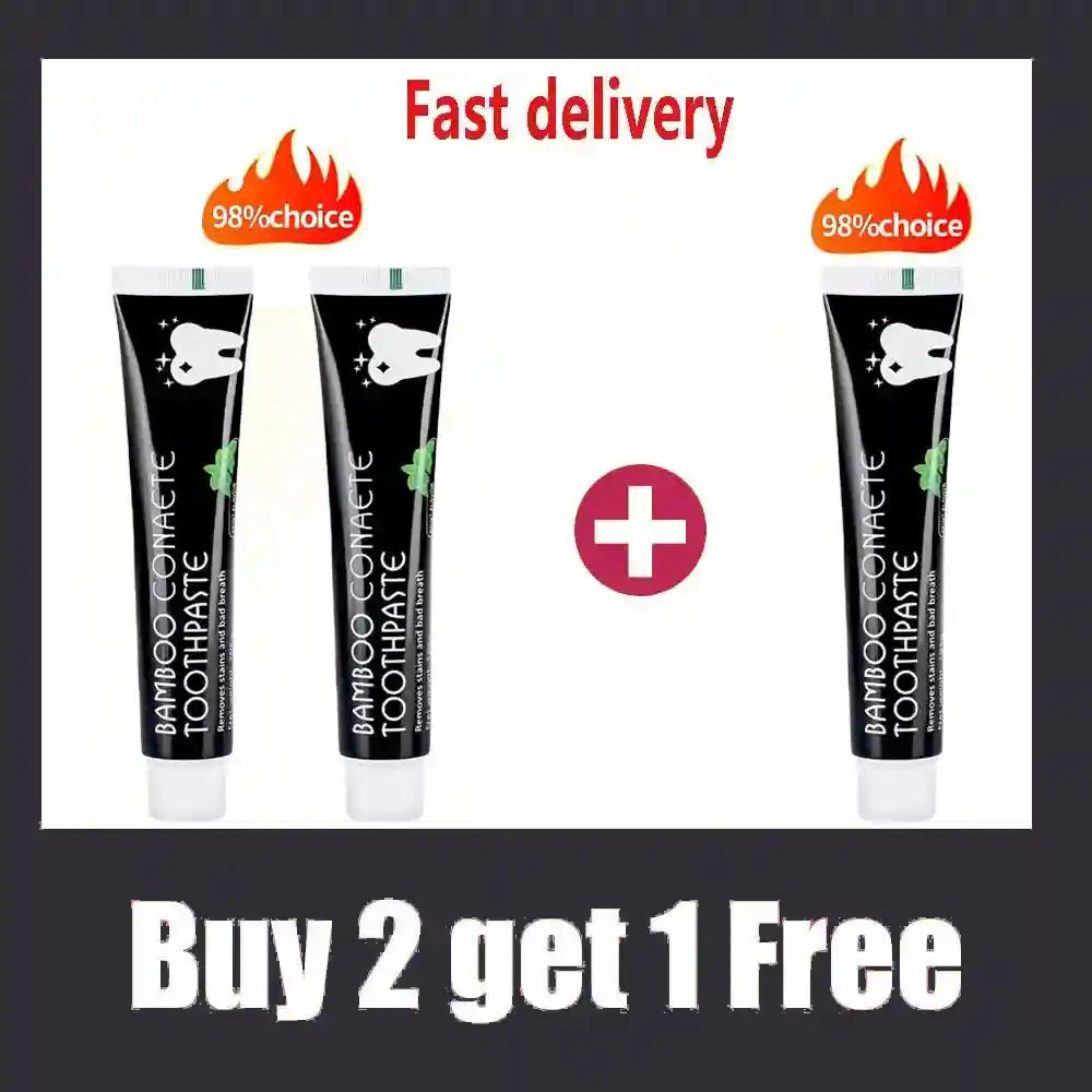 Tidesmit bamboo charcoal whitening toothpaste for deep stain removal and fresh breath oral care