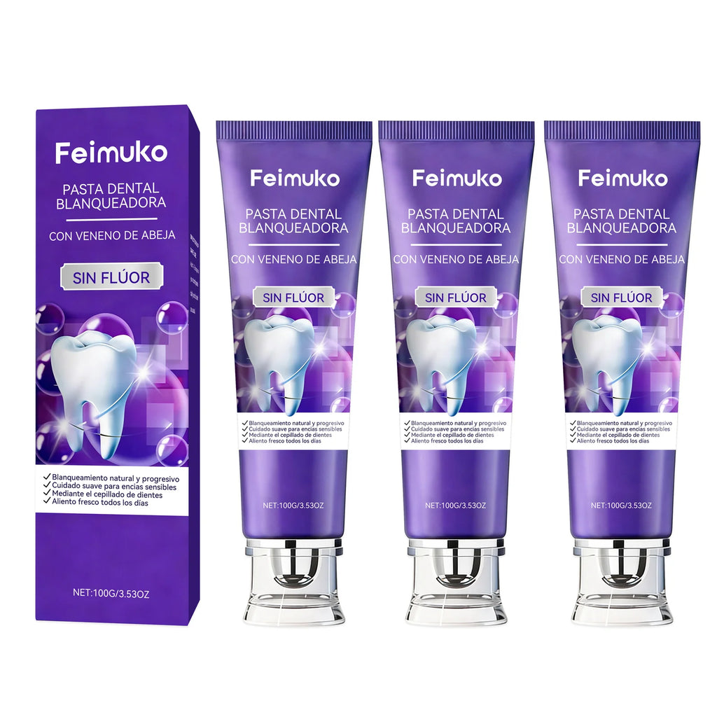Tidesmit Bee Venom Purple Toothpaste with Hydroxyapatite for effective teeth whitening and stain removal