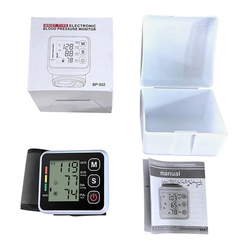 English Voice High Accurate BP Monitors Wrist Blood Pressure Monitor Tonometer Digital Sphygmomanometer Electronic Bp Monitors