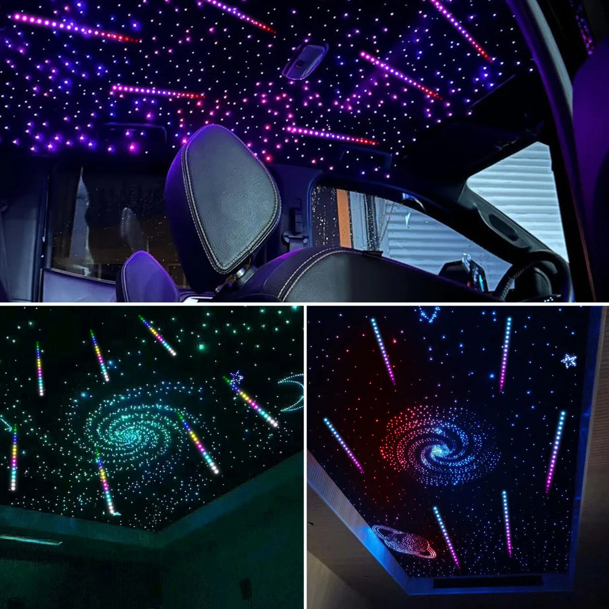 Tidesmit RGB Car Roof Star Light Kit with App Control Fiber Optic System Tidesmit