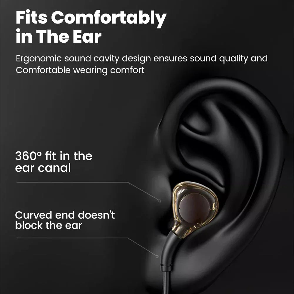 HiFi Wired Headphones with Microphone and Deep Bass by Tidesmit Tidesmit