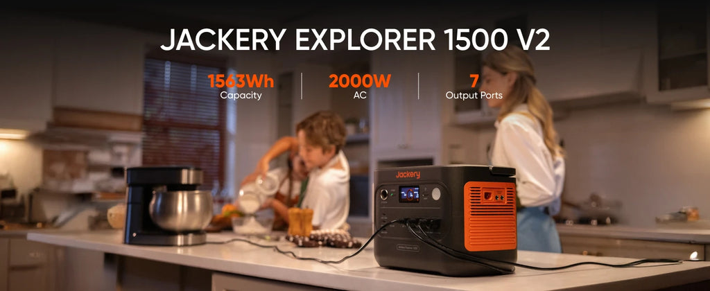 Jackery Explorer 1500 v2 with Low-temp Protection Bag , 1534Wh LiFePO4 Solar Generator, 2000W Power Station for Winter Camping