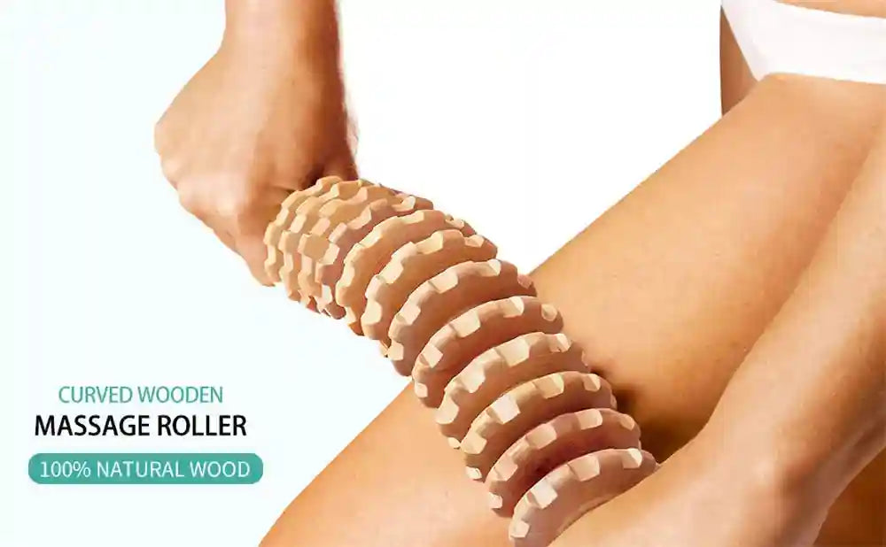 Wooden Massage Roller for Cellulite Reduction - 12 Round Model Massage Roller Tidesmit