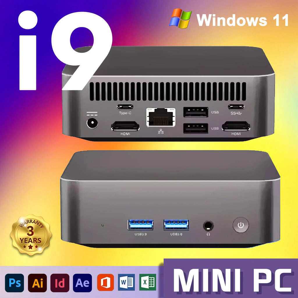 2026 intel i9 10980HK N150 Mini PC Protable Gaming 16/32GB RAM WIFI6 BT5.2 4K 1/2TB SSD 1000Mbps Mini Gamer Computer PC