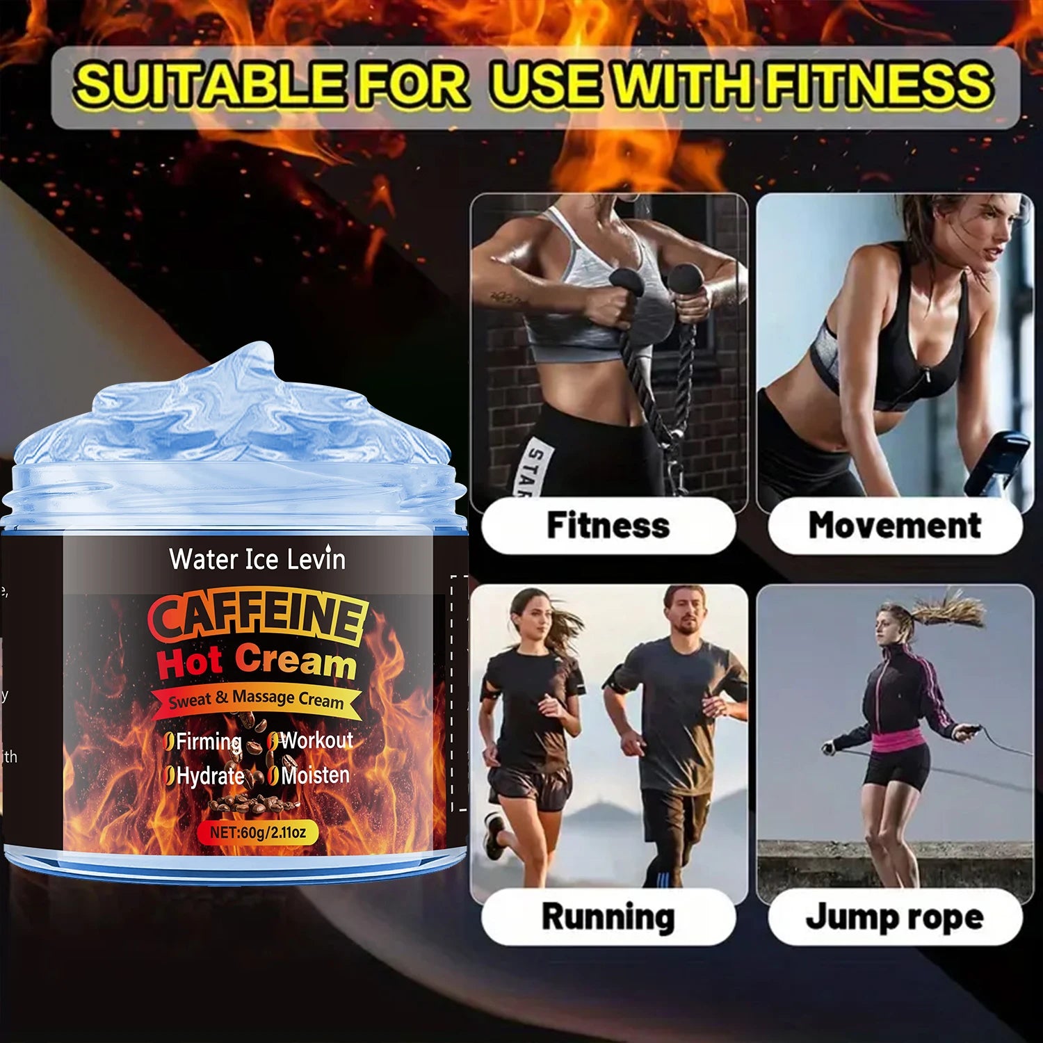 Caffeine Firming Body Cream, Containing Coffee Extract and Niacinamide, Suitable for Muscle Building, Full-Body Moisturizer, Firming Body Cream