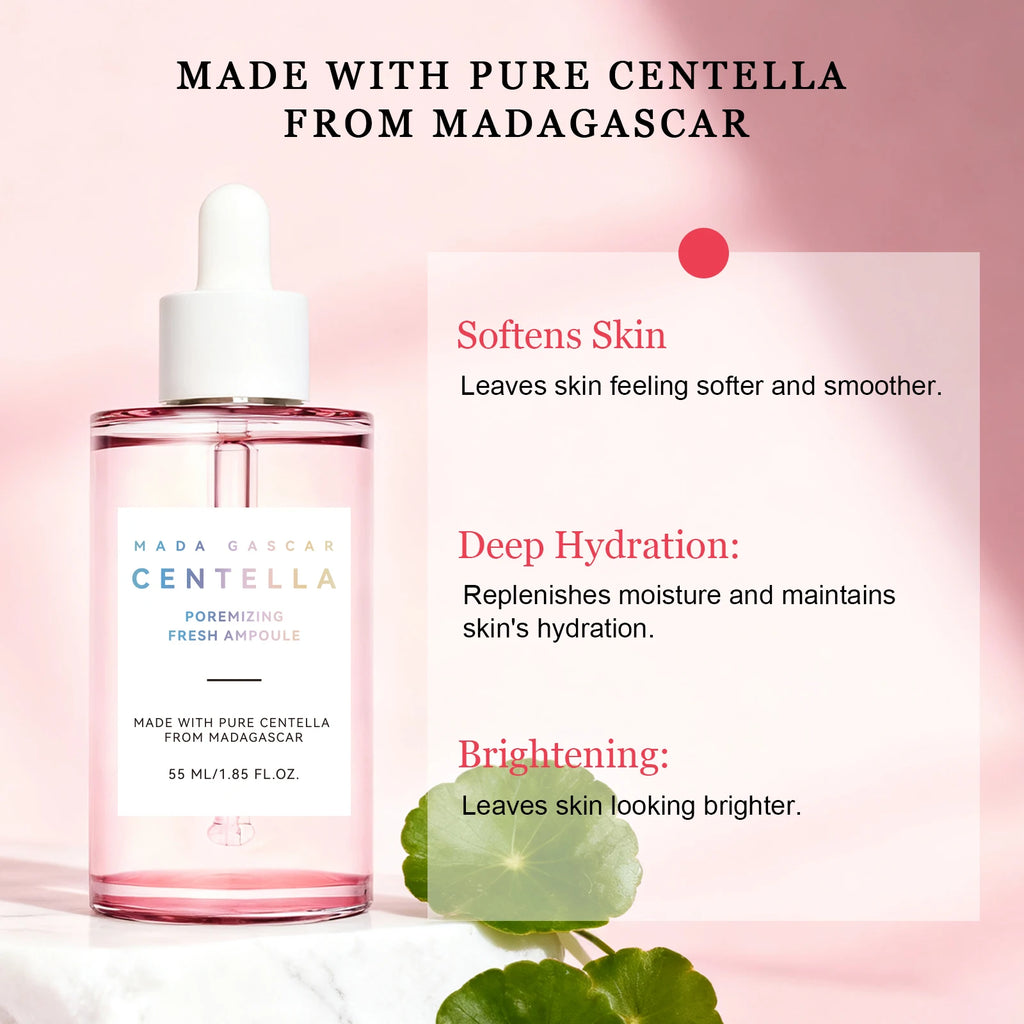 Brightening Centella Niacinamide Serum 55ml - Hydrating Ampoule Soothes Uneven Skin Tone & Boosts Radiance for a Clear Glow.