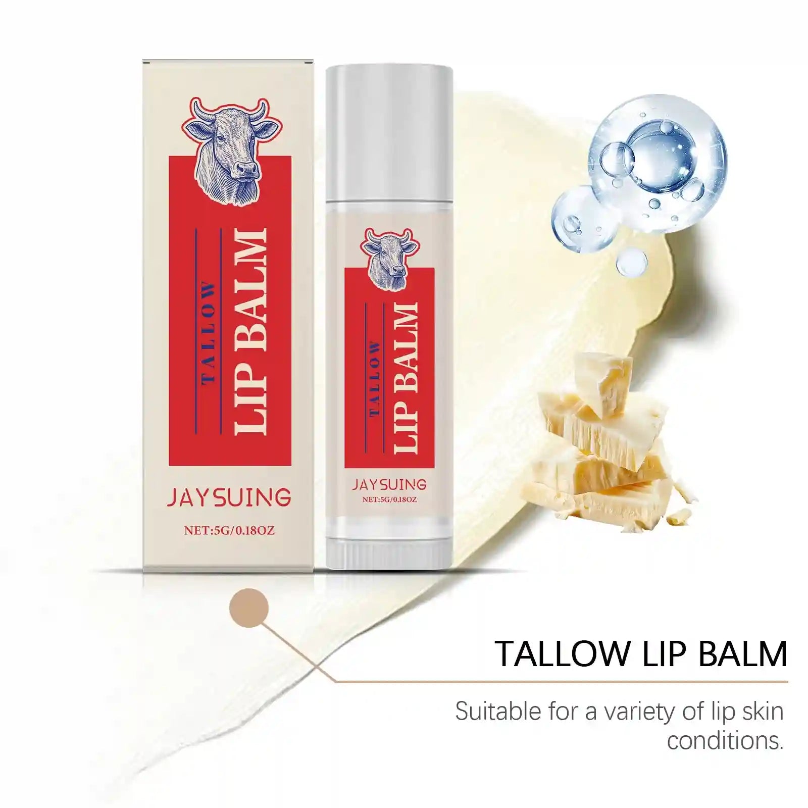 Tallow Lip Balm for Deep Hydration | Nourishing Lip Treatment 5g Lip Care Tidesmit