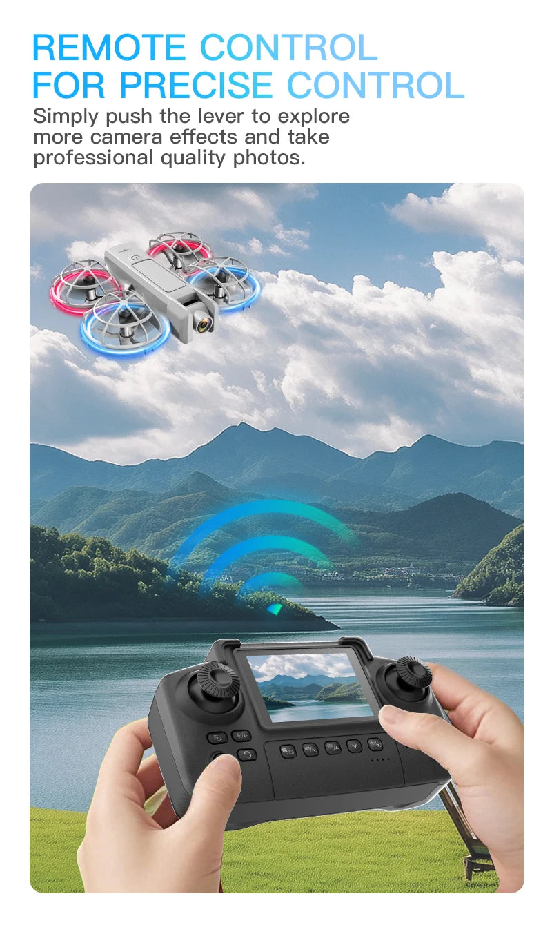 Mini Camera Drone - Optical Flow Control & Foldable Design Tidesmit