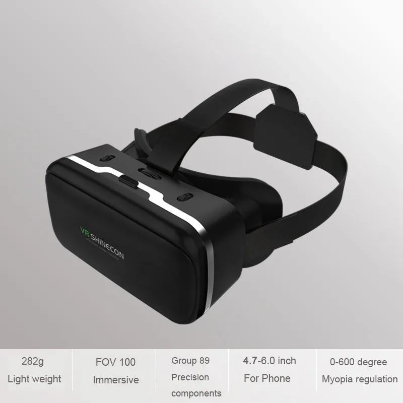 VR Headset for Smartphone - Immersive 3D Glasses for Mobile Media Tidesmit