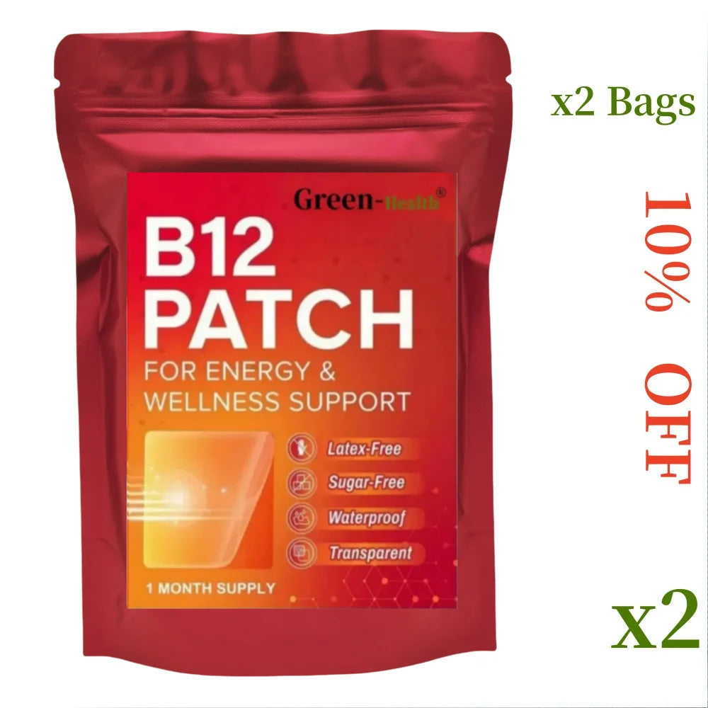 Tidesmit Natural Vitamin B12 Transdermal Patch: 30-Count Energy Boost & Wellness Supplement for Daily Support.