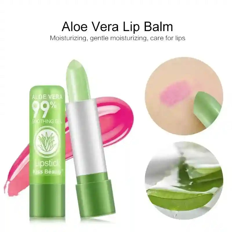 Color Changing Lip Balm - Nourishing Aloe Vera Tinted Treatment Set Lip Care Tidesmit