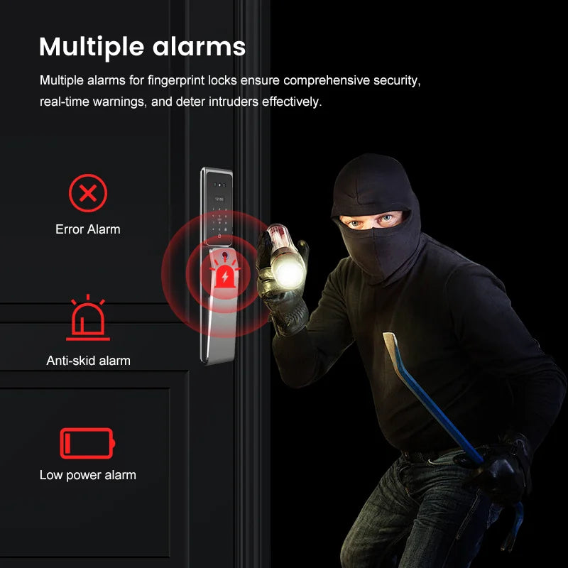 Waterproof  Smart Door Alexa Lock Israel 6590 Mortise Hebrew Tuya Smart Life APP Face Digital Door Lock With Camera