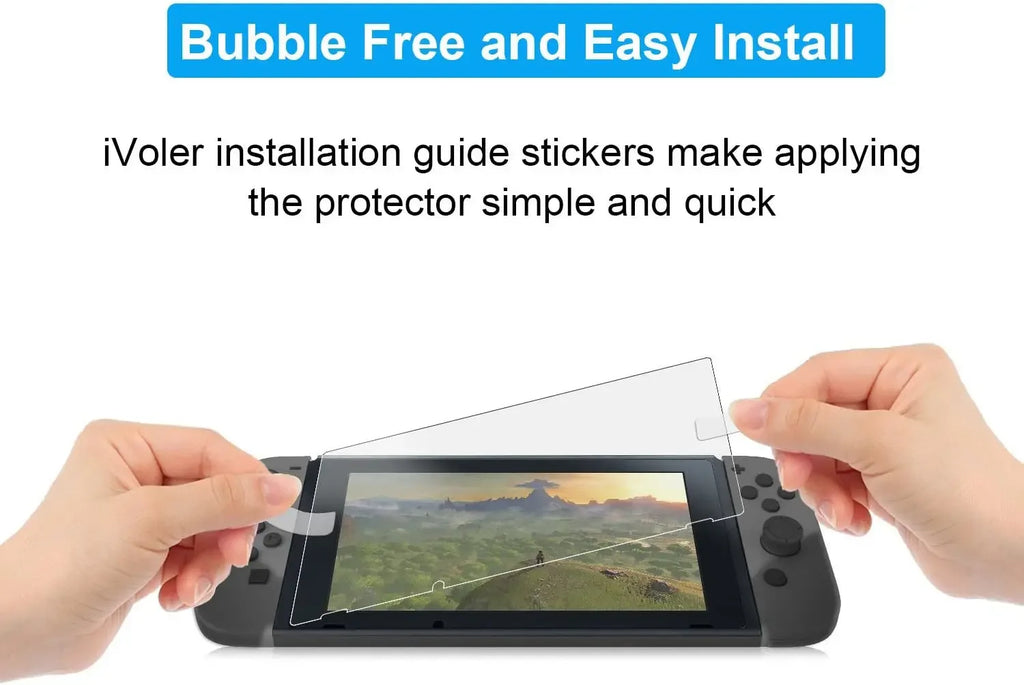 Nintendo Switch Tempered Glass Screen Protector 9H Anti-Scratch 2-Pack Tidesmit