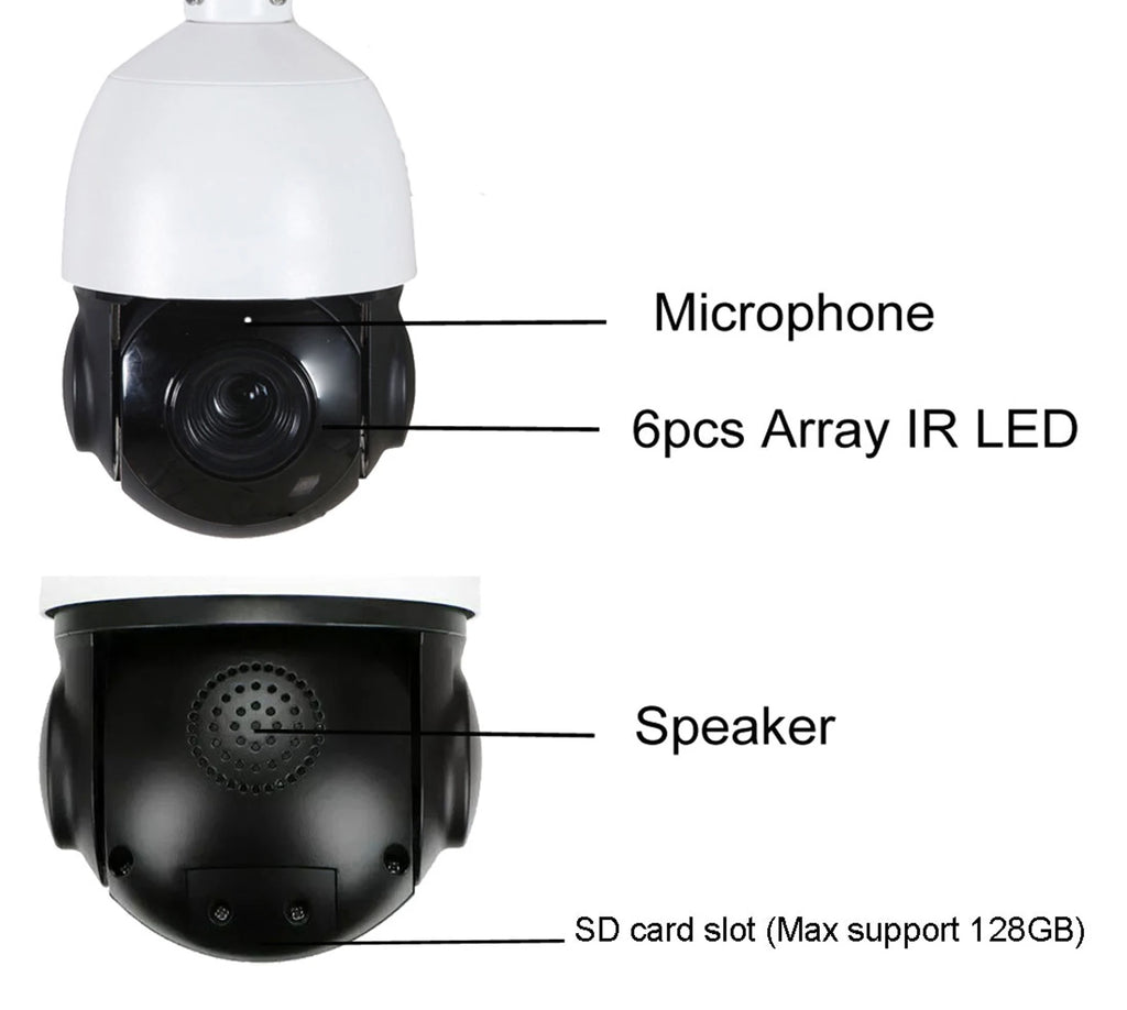 onvif- compatible 4K 8MP 6MP 5MP IP PTZ camera outdoor H265 POE IP PTZ camera 30x zoom ptz ip camera speed dome