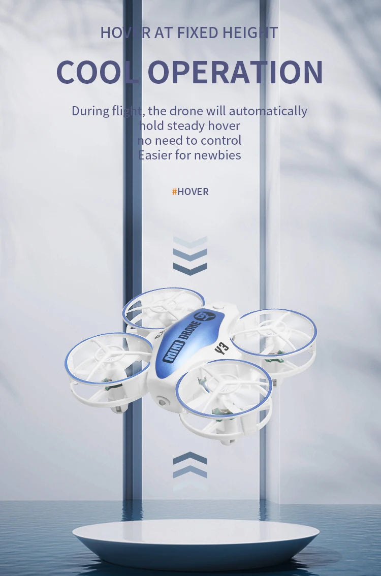 Mini UFO Drone for Kids - Foldable Remote Control Quadcopter (Blue) Tidesmit