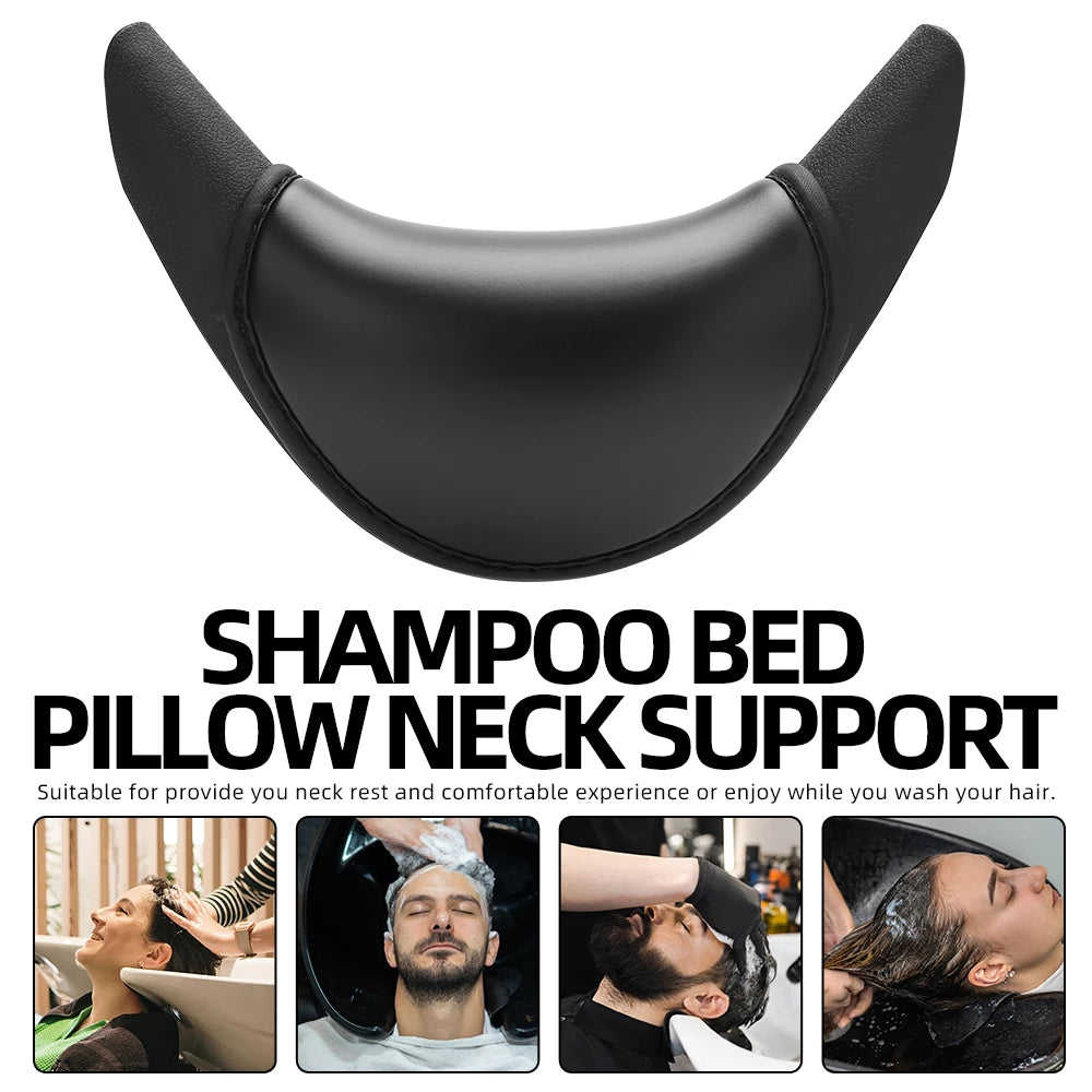 Salon Hair Washing Sink Pillow | Silicone Neck Rest Cushion Black Massage Chairs Tidesmit