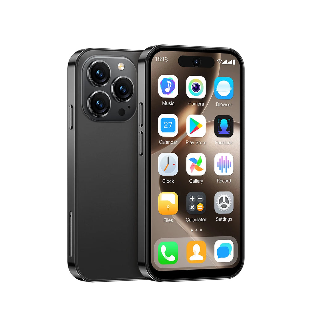 ONEMYTH M17 Pro 4.0-inch Mini Android Smartphone 4G Dual SIM 3GB+64GB Type-C GPS Face Recognition Google Play Store Small Phone