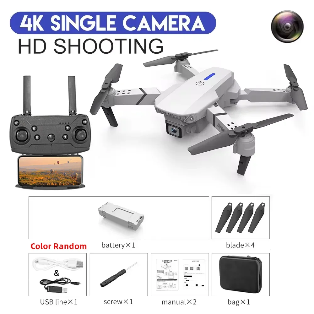 4K Foldable Camera Drone with Obstacle Avoidance | Tidesmit Grey-Single C-1B Tidesmit