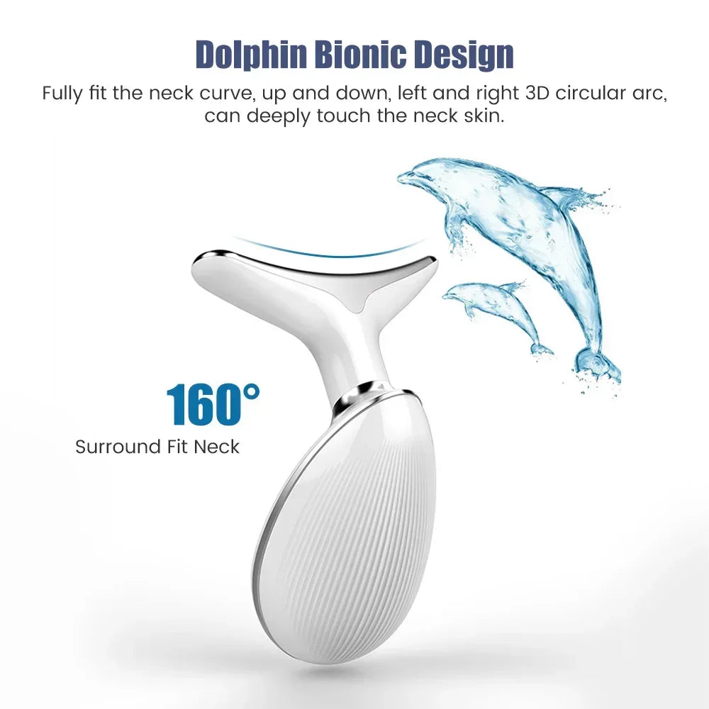 Face and Neck Lift Device - Electric Massager with LED Light Therapy Massage Cushion Tidesmit