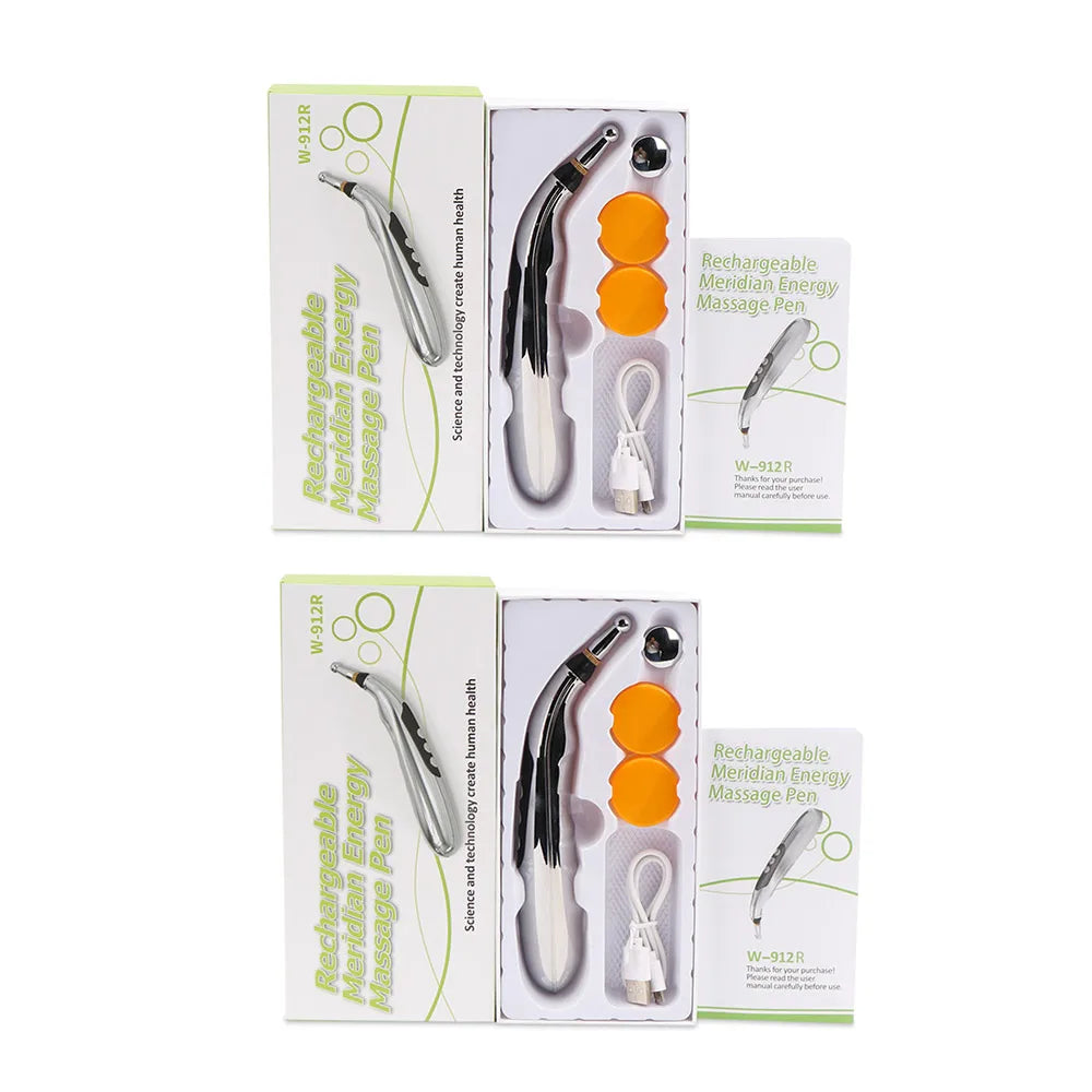 Acupuncture Pen Electronic Muscle Stimulator for Home Relaxation Therapy Relaxation Treatment No display 2pcs Tidesmit