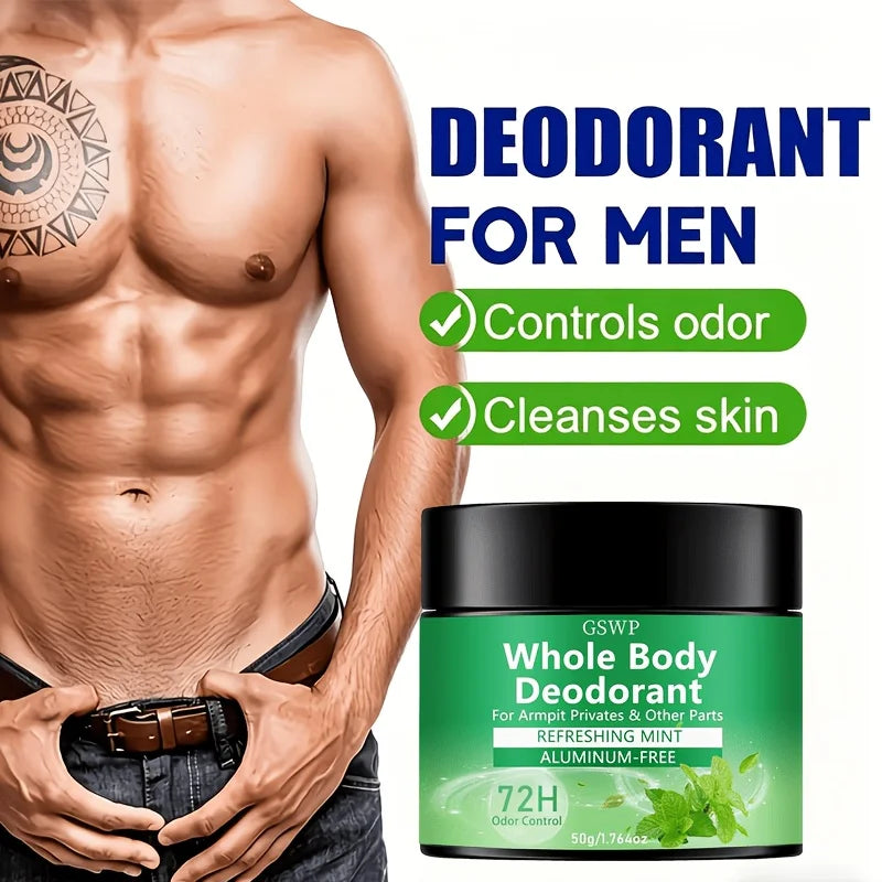 Tidesmit GSWP Mint Deodorant Balm for whole body, feet, and underarms in 50g or 100g sizes for all-day freshness.