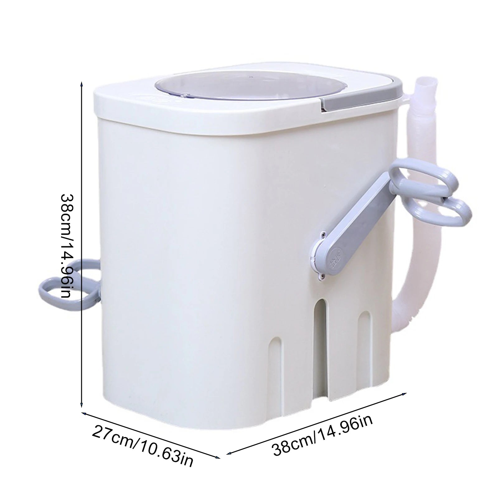 Tidesmit portable manual hand clothes washer with drain hose for RV camping and compact dormitory laundry.