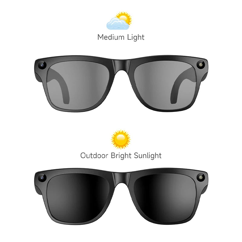 AI Smart Glasses with Camera & Translator - Black Frames by Tidesmit Tidesmit