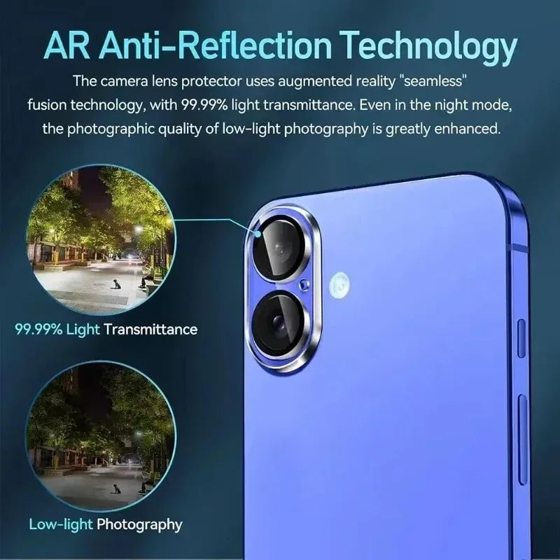 iPhone 16 Camera Lens Protector 5-Pack - 9H Tempered Glass Tidesmit