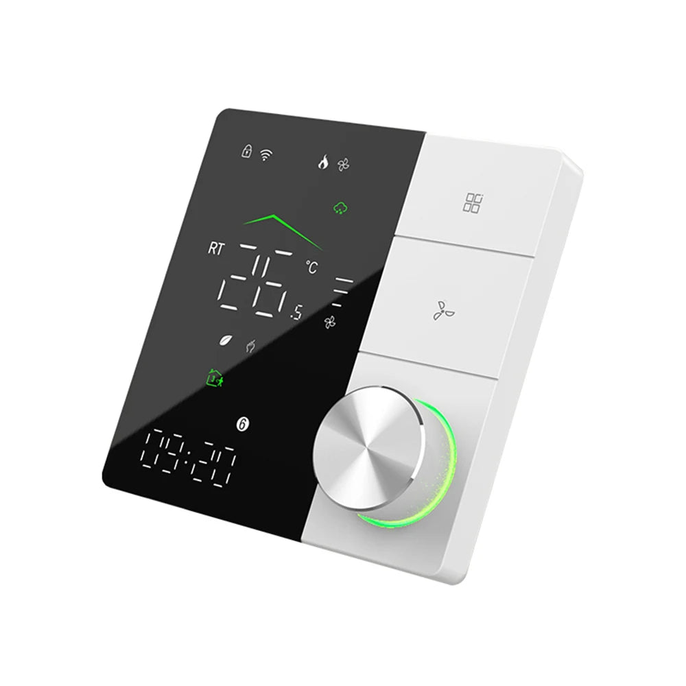 New Smart Thermostat with Knob WIFI Temperature Controller Air Conditioning Thermostat Fan Coil Unit AC Controller for Home Room
