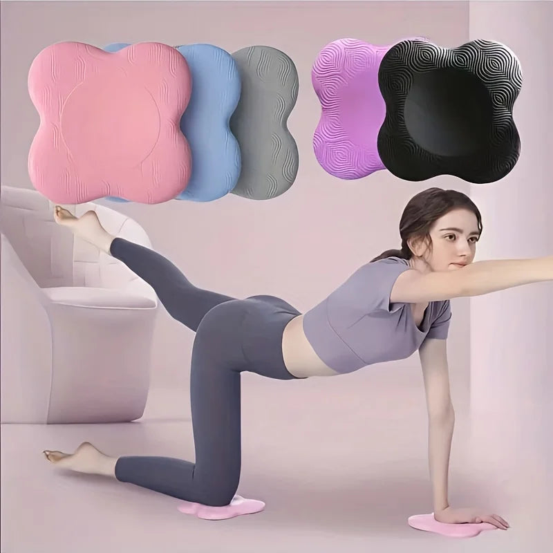 2pcs Thick Non-Slip Yoga Knee Pads for Hard Floor, Pilates & Workout, Joint Support for Squats/Planks/Prayers Exercise Mat